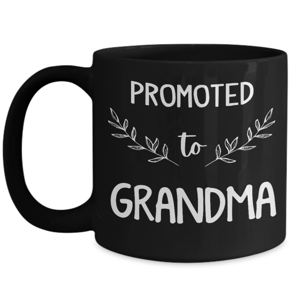 Pregnancy announcement grandparents, Grandma To Be, Pregnancy Reveal Idea For Baby Announcement, Promoted to Grandma Black 11oz 15oz