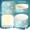100 Pcs 9oz Christmas Snowflake Paper Cups Disposable Hot Coffee Cups Paper for Christmas Winter Birthday Party Supplies view 3