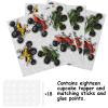 18pcs Glitter Dessert Cupcake Topper Rider Off-road Car Sport Theme Decor Supplies Boy Man Happy Birthday Party Decorations view 3