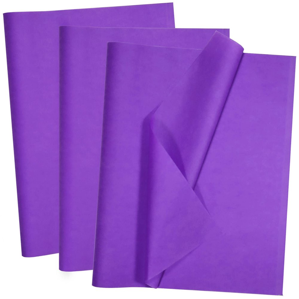 100 Sheets Purple Tissue Paper Artdly 14 x 20 Inches Purple Tissue Paper Bulk for Weddings Birthday DIY Project Wrapping Crafts Decor