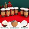 Dingion 30 Sets Christmas Paper Coffee Cups with Lids and Sleeves 16 oz Holiday Hot Disposable Cocoa Party Paper Cups for Hot Chocolate (Sweater) view 4