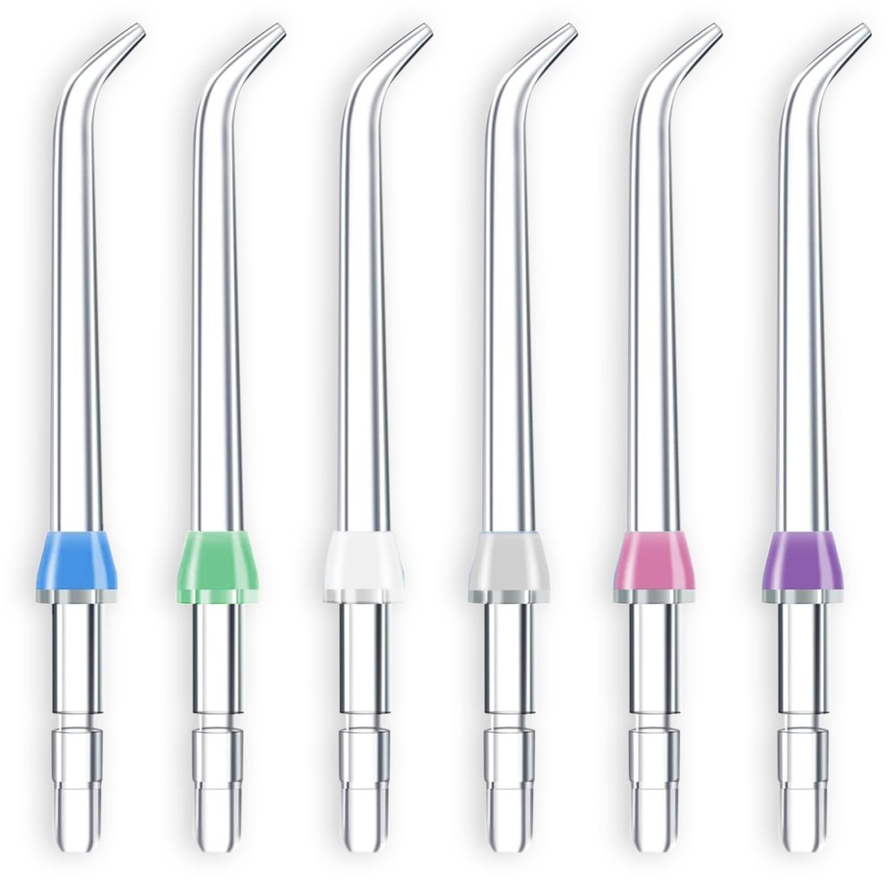 Flosser Replacement Tips for Waterpik Water Flosser, Reach Flosser Refill Heads Replacement Heads for Waterpik, Compatible with Waterpik Oral Irrigator & Dental Flosser(6 Classic Jet Tips)