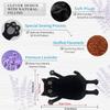 Microwave Heating Pad for Pain Relief, 17" x 9" Microwavable Heating Pads for Cramps, Back Pain, Neck Shoulder, Muscles, Knee, Joints, Natural Heat Pack Moist Heat, Black Cat view 3