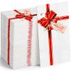 100 Pcs Christmas Paper Napkins Gift Box Bow 4.33 x 7.87 Inch Xmas Guest Towels Disposable Bow Knot Merry Christmas Napkins for Xmas Dinner Party Wedding Bathroom Hand Towels Supplies view 1