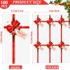 100 Pcs Christmas Paper Napkins Gift Box Bow 4.33 x 7.87 Inch Xmas Guest Towels Disposable Bow Knot Merry Christmas Napkins for Xmas Dinner Party Wedding Bathroom Hand Towels Supplies view 2