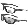 Photochromic Bifocal Reading Glasses for Men Transition Wrap Around Sports Square Presbyopia Sunglasses Reader Anti Glare (black, 2, multiplier_x) view 1