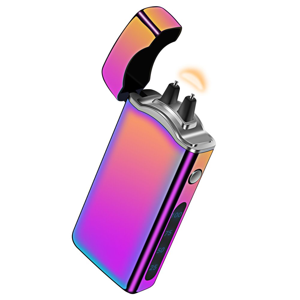 Big Arc Lighter Magical Flame USB Rechargeable Plasma Electric Cool Lighter (Colorful)