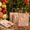 24pcs Christmas Kraft Gift Bags, Christmas Paper Bags with Handles for Gifts Sweets Party Supplies Decor, Medium Assorted Christmas Goody Treat Candy Bags with 8 Designs, 9" x 7.3" x 3.3" view 2