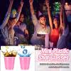 Yetene 200 Pcs 2 oz Plastic Shot Cups Mini Shot Tasting Cups for Wine Whiskey Food Wedding Baby Shower Party Drinking Beer Taste Supplies(Light Pink) view 3