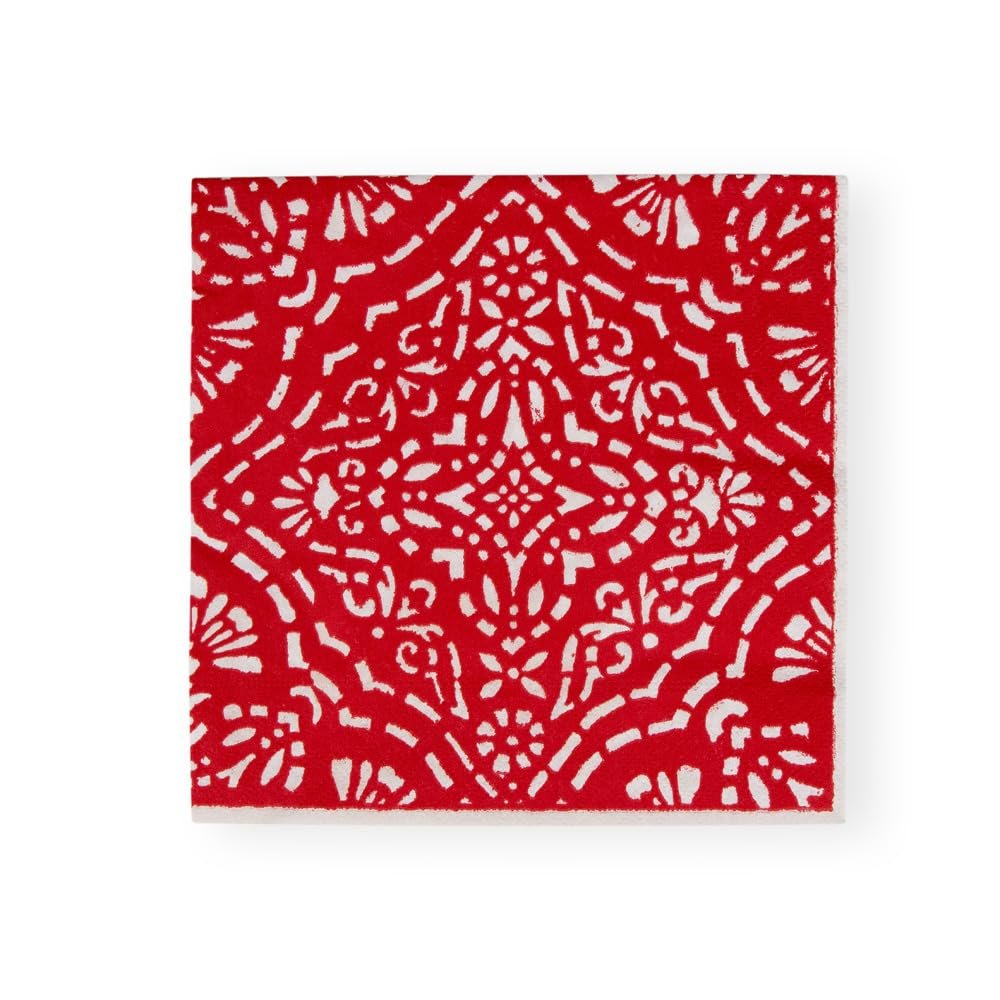 Annika Paper Luncheon Napkins in Red - 20 Per Package