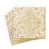 Annika Paper Luncheon Napkins in Ivory & Gold - 20 Per Package view 1