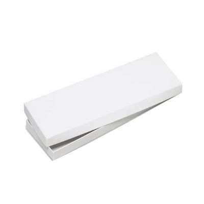Feronia Packaging Gift Wrap Tie Boxes 14 x 4 1/2 x 3/4 Inch - 2 Pack (White)