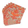 Caspari Palazzo Paper Party Cocktail Napkins in Coral, Two Packs of 20 view 4
