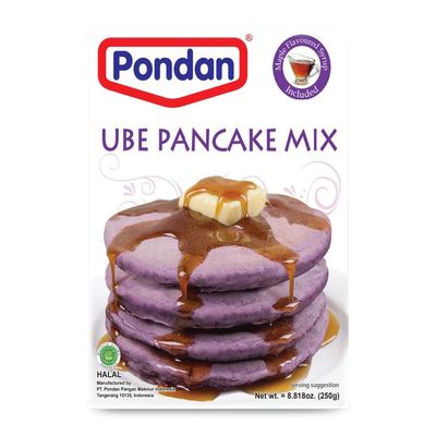 Pondan - Ube Pancake Mix 8.8oz (Maple Syrup Included) (Pack of 2)