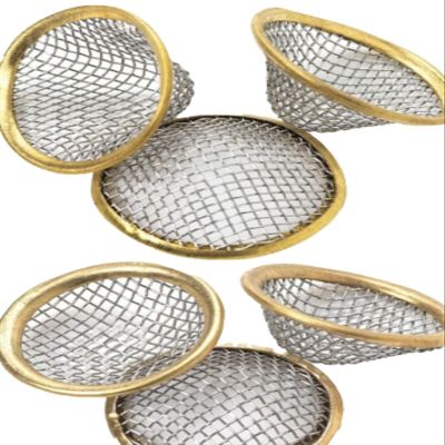 Steel Pipe Screen Steel Pipe Screen Filters (10 Pieces) conical Shape with Brass Ring Border (15mm)