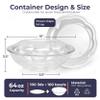 Fit Meal Prep 100 Pack 64 oz Disposable Plastic Clear Salad Bowls with Airtight Lids - To Go for Lunch, Takeout, Party, Catering, Picnic view 2