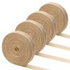 Shapenty Natural Burlap Fabric Ribbon for Wedding Party Home Decoration DIY Craft Christmas Ornaments Bows Making Gift Wrapping, 10.9 Yards of Each Roll, 4 Rolls (3/5 Inch) view 1