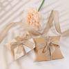 Shapenty Natural Burlap Fabric Ribbon for Wedding Party Home Decoration DIY Craft Christmas Ornaments Bows Making Gift Wrapping, 10.9 Yards of Each Roll, 4 Rolls (3/5 Inch) view 2