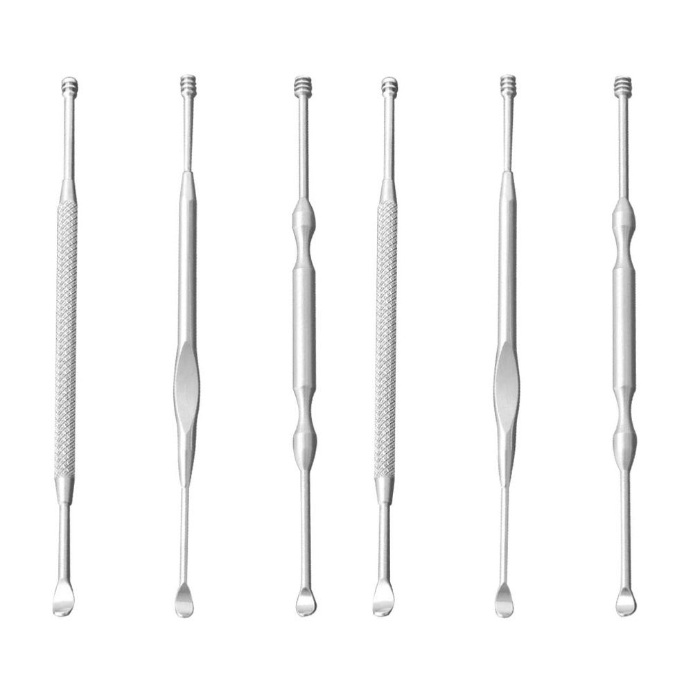 minkissy 6pcs Stainless Steel Ear Wax Removal Tool Ear Spoon for Safe Daily Use for Adults and Boys and Girls for Special Occasions