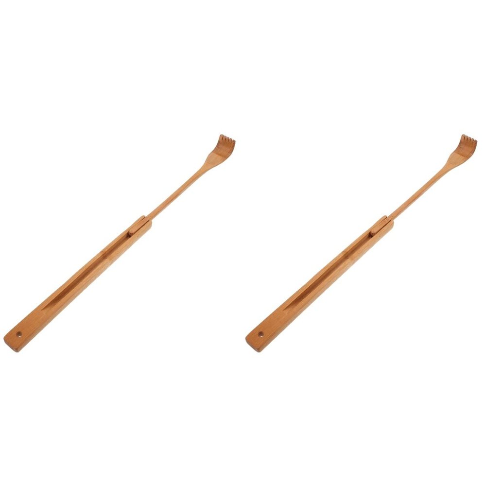 Healifty 2pcs Folding Back Scratcher for Home Use Handmade Scratching Tool for Natural Construction for and Relaxation
