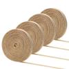Shapenty Natural Burlap Fabric Ribbon for Wedding Party Home Decoration DIY Craft Christmas Ornaments Bows Making Gift Wrapping, 10.9 Yards of Each Roll, 4 Rolls (3/8 Inch) view 1