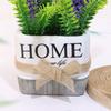 Shapenty Natural Burlap Fabric Ribbon for Wedding Party Home Decoration DIY Craft Christmas Ornaments Bows Making Gift Wrapping, 10.9 Yards of Each Roll, 4 Rolls (3/8 Inch) view 3