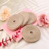 Shapenty Natural Burlap Fabric Ribbon for Wedding Party Home Decoration DIY Craft Christmas Ornaments Bows Making Gift Wrapping, 10.9 Yards of Each Roll, 4 Rolls (3/8 Inch) view 4