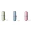 Zerodeko 2pcs Wash Gargle Cup Toothbrush Holder Portable Travel Organizer Toothpaste Case for Camping and Outdoors Compact Straw Design view 3