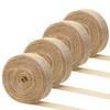 Shapenty Natural Burlap Fabric Ribbon for Wedding Party Home Decoration DIY Craft Christmas Ornaments Bows Making Gift Wrapping, 10.9 Yards of Each Roll, 4 Rolls (3/4 Inch) view 1