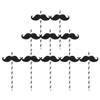 ABOOFAN 40Pcs Moustache Black Straw Drinking Straws Little Man Straw Decor for Mustache Party Baby Shower Christmas Party Supplies view 1