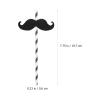 ABOOFAN 40Pcs Moustache Black Straw Drinking Straws Little Man Straw Decor for Mustache Party Baby Shower Christmas Party Supplies view 2