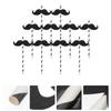 ABOOFAN 40Pcs Moustache Black Straw Drinking Straws Little Man Straw Decor for Mustache Party Baby Shower Christmas Party Supplies view 3