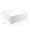 CECOBOX - Gift Boxes with Lids for Presents 13''x10.75''x5.5'' - Glossy, Collapsible Magnetic Closure Gift Box - Groomsmen & Bridesmaid Proposal Boxes, Wedding, PR, Birthdays, Holidays (White) view 3