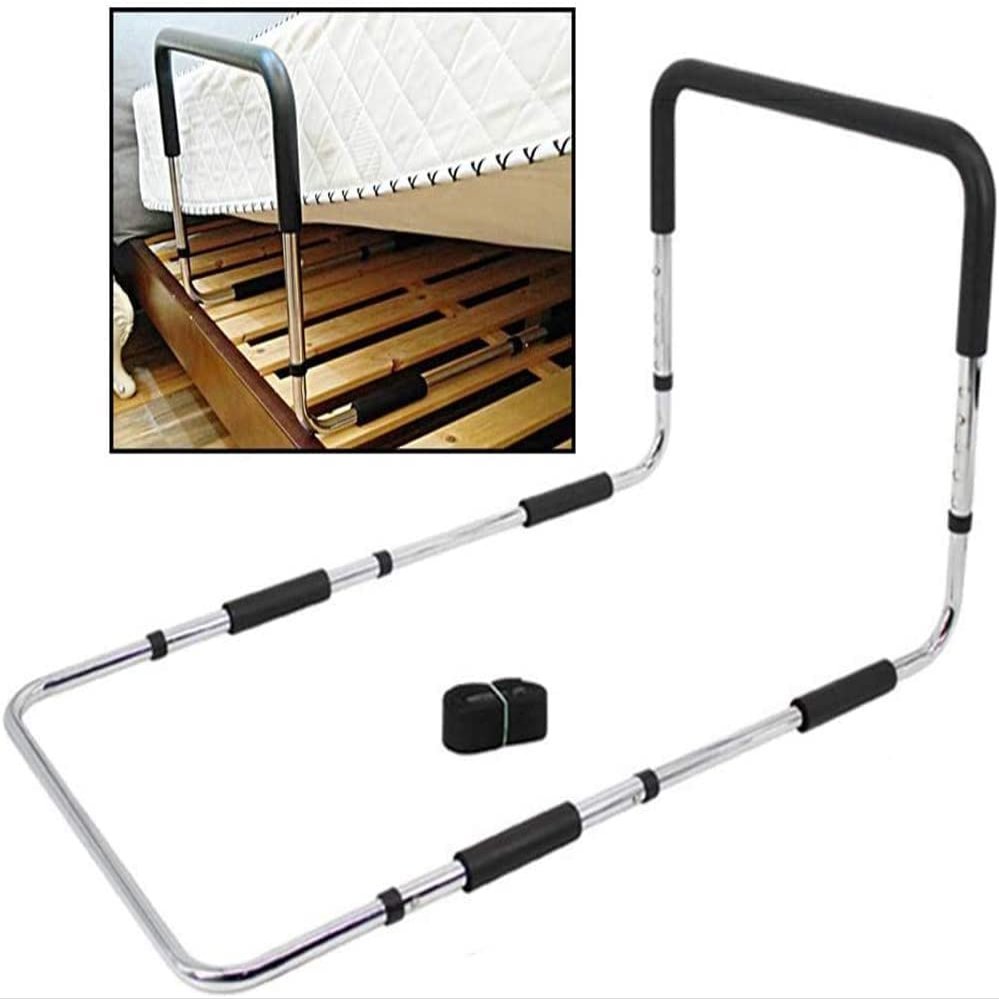 MOFOCO Bed Rail Safety Assist Handle for Seniors, Adjustable Bed Assist Rail Bedside Handrails Fence Anti-Fall Bed Rails Assist Handle for Elderly Adults