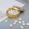 12Pcs Candy Boxes Plastic Wedding Favor Boxes Hexagon Candy Jars Candy Storage Boxes Boxes for Wedding Baby Shower Christmas Birthday Party, Gold view 2