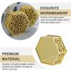 12Pcs Candy Boxes Plastic Wedding Favor Boxes Hexagon Candy Jars Candy Storage Boxes Boxes for Wedding Baby Shower Christmas Birthday Party, Gold view 4