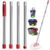 HiBaBy 4-Section Spin Mop Replacement Handle- 2.5-5 Foot Mop Replacement Stick Only Compatible with Ocedar Mop Handle EasyWring (Mops Head & Base Not Included) view 1