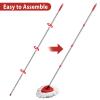 HiBaBy 4-Section Spin Mop Replacement Handle- 2.5-5 Foot Mop Replacement Stick Only Compatible with Ocedar Mop Handle EasyWring (Mops Head & Base Not Included) view 4
