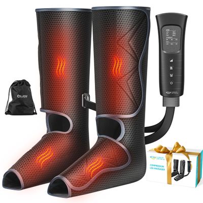ALLJOY Gifts for Men Women, Leg Massager for Circulation and Pain Relief FSA, Leg Massager with Heat and Compression, 6 Modes 3 Intensities 2 Heat Levels
