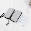 Tuciyke Tampon Storage Bag,2 Pack Gray Tampon Holder Bag with Zipper 6.3x3.3x1.2 inches Small Pouch for Feminine Products Portable Period Bags for Women,Ladies view 3