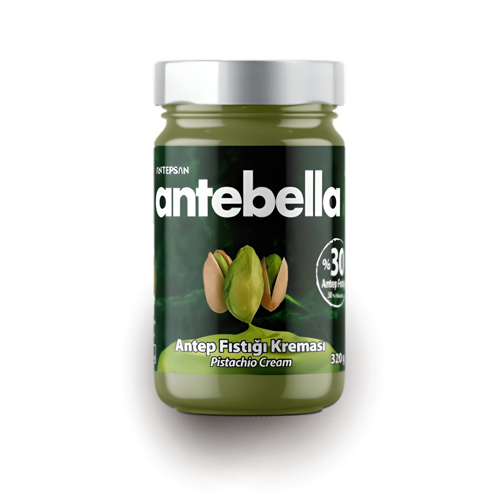 Antebella Pistachio Nut Butter, Spread for Bread, Kunafah, Dubai Chocolate Bars, No Palm Oil (320gr/11oz)
