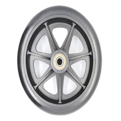 6 Inch Solid Wheel Replacement for Wheelchairs, Rollators, Walkers,Walker rollator Replacement Rear Wheel 6 inch,Applicable Models: FGA33677000, MDS808200F3B, 4250-CB, 4350-BW, etc.(1Ea,Black)