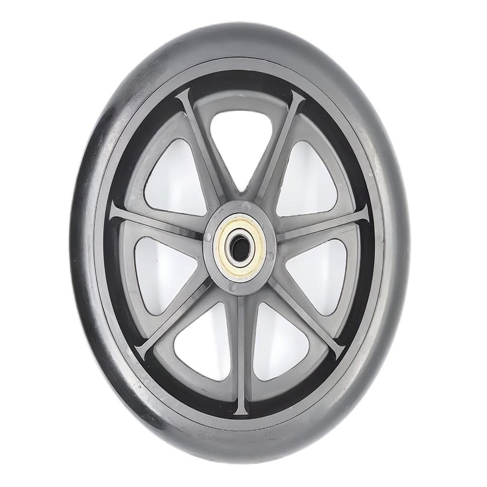 6 Inch Solid Wheel Replacement for Wheelchairs, Rollators, Walkers,Walker rollator Replacement Rear Wheel 6 inch,Applicable Models: FGA33677000, MDS808200F3B, 4250-CB, 4350-BW, etc.(1Ea,Black)