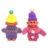 2 Pack Cute Troll Dolls Lighter Case Silicone Funny Mini Dolls Lighter Sleeve with Sweater &Hat for 3.2in Regular Lighter (Lighter not Included) (Purple & Pink) view 3
