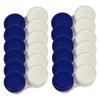 Screw top Contact Lens Cases, Blue/White, 12/Pack view 1