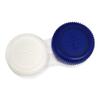 Screw top Contact Lens Cases, Blue/White, 12/Pack view 3
