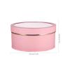 Abaodam 2pcs Round Present Boxes with Clear Lid Nesting Boxes Arrangement Box Candy Container Wrap Supplies for Wedding Valentine Pink view 2