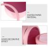 Abaodam 2pcs Round Present Boxes with Clear Lid Nesting Boxes Arrangement Box Candy Container Wrap Supplies for Wedding Valentine Pink view 3