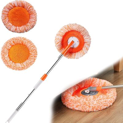 360 Rotatable Adjustable Cleaning Mop - 2024 New Extendable Wall Cleaning Mop, Long Handle Microfiber Spin Mop, Easy Cleaning Spin Mop Head Replacement for Wall, Ceiling, Window (with 2 Mop Heads)