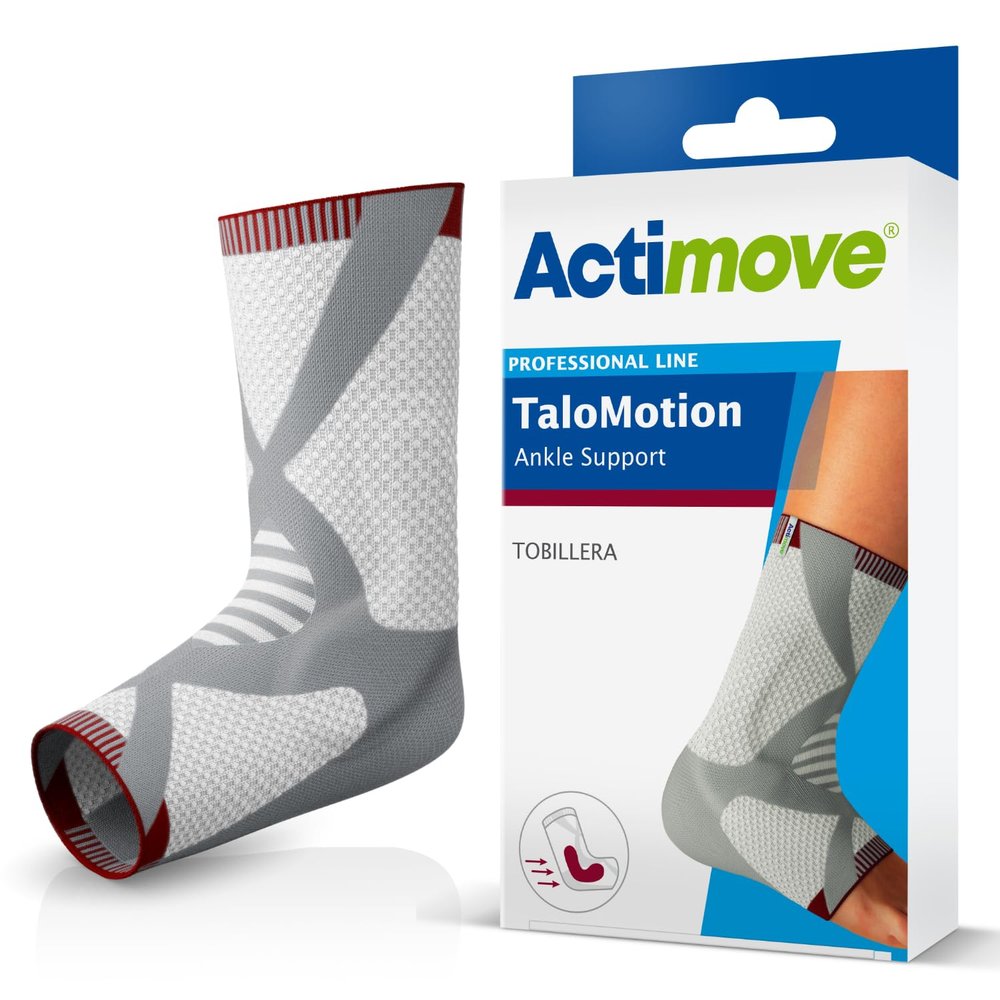 Actimove Professional Line TaloMotion Ankle Support for Ankle Sprains, Swelling, Chronic Ankle Instability  Left Wear  White, Large